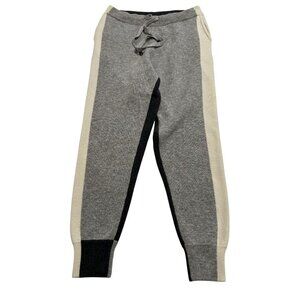 Zoe Jordan Knit Jogger Pants in Color Block Gray